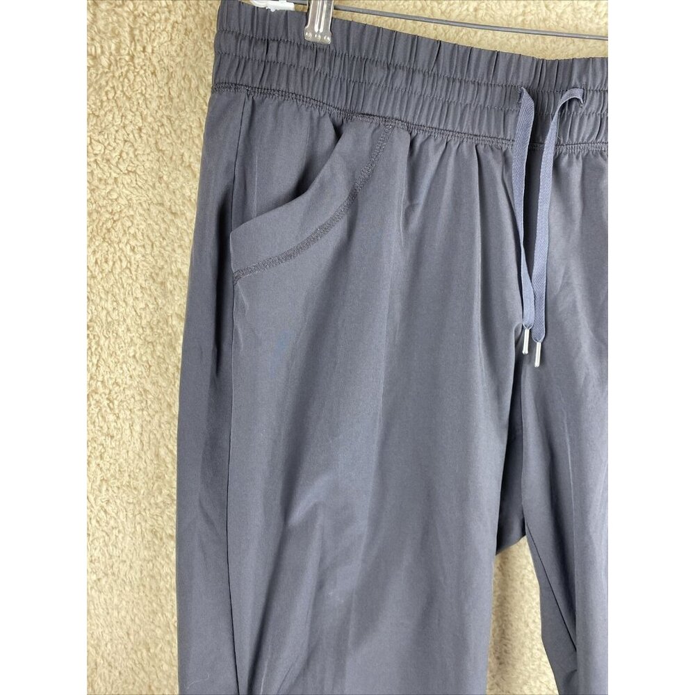 Ideology Womens Sz 38in Waist Gray Drawstring Waist Ruched Legs Capri Pants - Picture 2 of 9